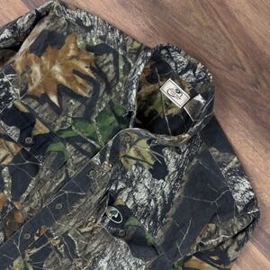 Mossy Oak Break-Up Camouflage Long Sleeve Button Down Hunting Shirt Mens Medium